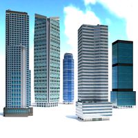 high rise city building bundle