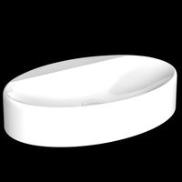 table top wash basin in oval shape modeled in 3ds max