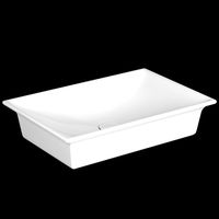 table top wash basin in rectangle shape modeled in 3ds max