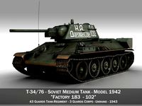 t-34-76 - model 1942 - soviet medium tank - 102