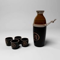 sake set black