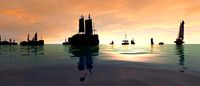 fleet going out to sea