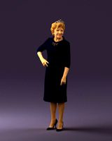 old woman in black silver crown 0555