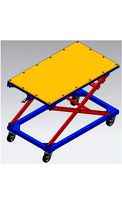 Adjustable scissor lift table powered by electric drill