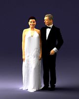 groom in dark suit and the bride 0457