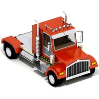 cartoon semi truck