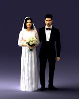 bride and groom brunettes 0481