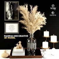 3dasset pampas decorative set