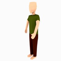 low poly base mesh-male