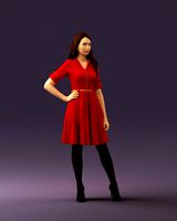 woman in red dress 0408