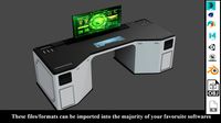 sci-fi lab table - low poly - pbr - game ready