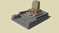 japanese tombstone model MIRAI design by NAIGAI(stone image)