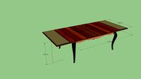 MESA RUSTICA COM EXENSÃOT