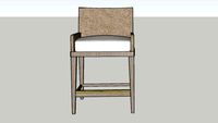 MARISOL SEAGRASS TRACK ARM COUNTER STOOL