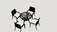 Wayfair- Bennington Round 4 - Person 40'' Long Dining Set with Cushions