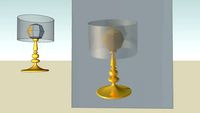 Abajour dourado