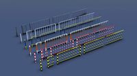 modular metal street fence 6 color options
