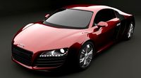 audi r8 2008 years low-poly