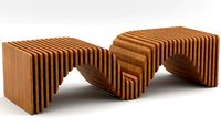 parametric wooden bench