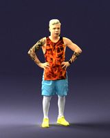 man with tatoo in pose 0346
