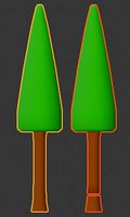 low polygon pine