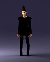 woman in black dress 0223