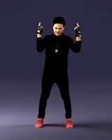 man in black clothes 0197