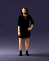 woman in black dress 0192