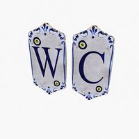 old stone wc sign