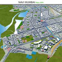Navi mumbai city india 60km
