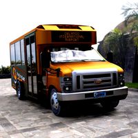 shuttle bus in obj and fbx format