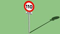 110 kmh sign max speed