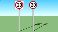 20 kmh speed signs max