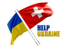 Flag Switzerland Ukraine Support