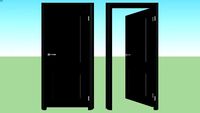 porta clássica interna preta