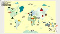 Betsy Decor - Playmat Mapa-Mundi