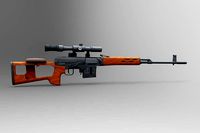 Dragunov SVD Low Poly Mobile Game Ready model