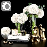 Decoration Set 29 Chess and Hydrandgea