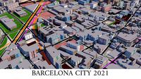Barcelona City of Spain 3d model 2021