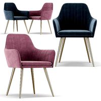 Pires Velvet Upholstered Arm Chair