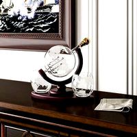 Clear -  Brown Rexdale 3 Piece Wine Decanter Set
