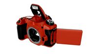 DSLR camera body open orange