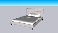 Eliza Queen Bed - Light Grey