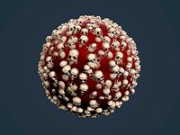 Skull Bones Horror Seamless PBR Texture 3