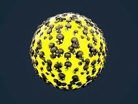 Skull Bones Horror Seamless PBR Texture 3