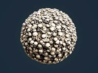Skull Bones Horror Seamless PBR Texture 1