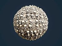 Skull Bones Horror Seamless PBR Texture 1