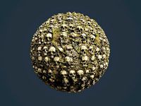 Skull Bones Horror Seamless PBR Texture 1