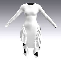RUFFLED AND SLEEVED DRESS