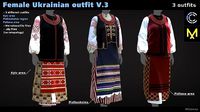 Female Ukrainian outfit V3  3 different outfits
